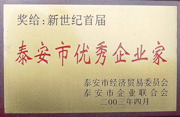 泰安市優秀企業家